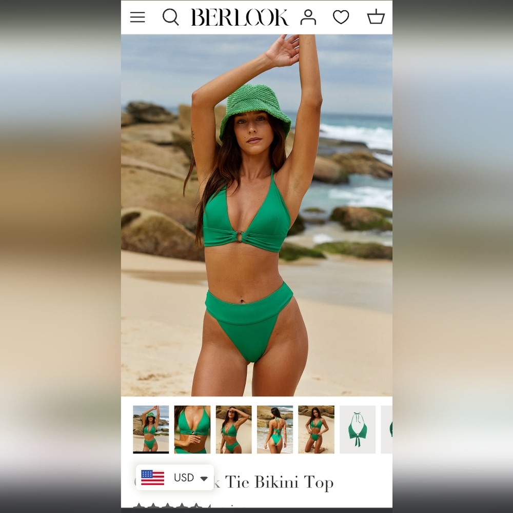 Berlook green bikini Size: sm